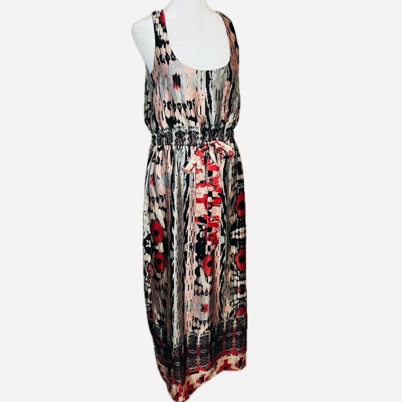 Eclair Multicolor Ikat Print Sleeveless Maxi Dress Sz S - Picture 1 of 7